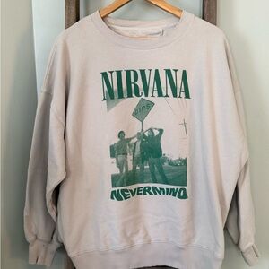 American Eagle Outfitters Cream Crewneck - Vintage Nirvana